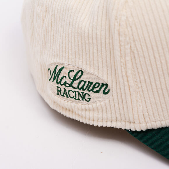Kšiltovka New Era - F1 Seasonal Cord 9SEVENTY Stretch-Snap - McLaren Racing - Cream / Dark Green