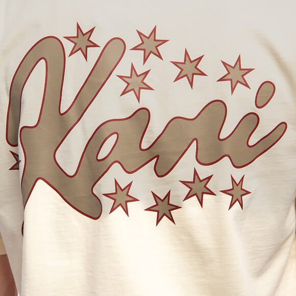 Triko Karl Kani - Signature Star Print T-Shirt - Beige
