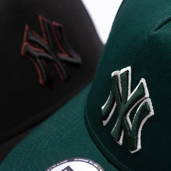 Kšiltovka New Era - MLB Team Outline 9FORTY A-Frame - NY Yankees - Dark Green / Stone