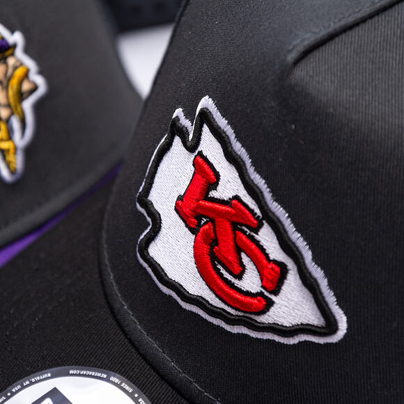 Kšiltovka New Era - NFL Charcoal Drop 9FORTY A-Frame - Kansas City Chiefs - Steel Clouds / Black