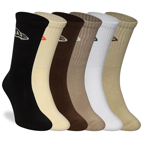 Ponožky New Era - Flag Crew Socks 6pk - Earth Palette