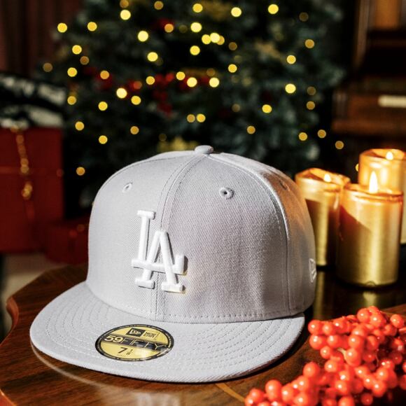 Kšiltovka New Era - MLB Basic 59FIFTY - LA Dodgers - Grey / White
