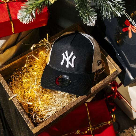 Kšiltovka New Era - MLB Clean Trucker 2 9FORTY Trucker - NY Yankees - Black / White