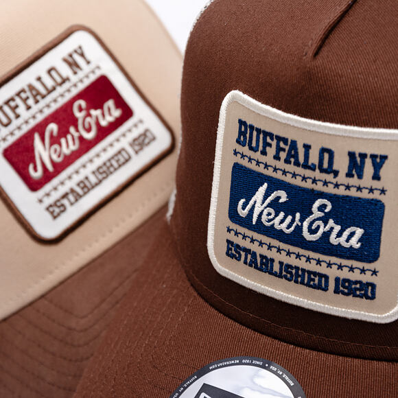 Kšiltovka New Era - Branded Patch 9FORTY Trucker - Chestnut Brown