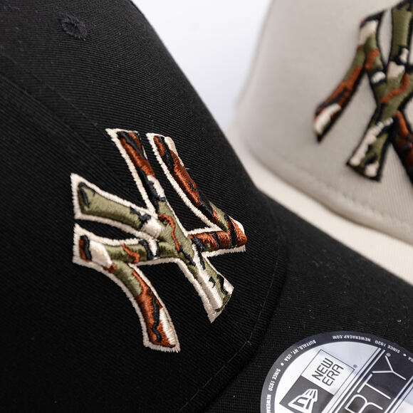 Kšiltovka New Era - MLB Outline Camo 9FORTY - NY Yankees - Black