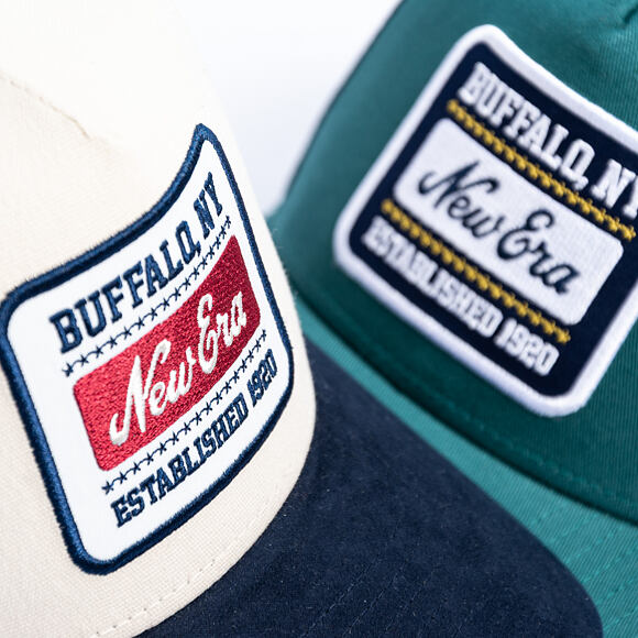 Kšiltovka New Era - Branded Suede Patch 9FORTY A-Frame - Cream