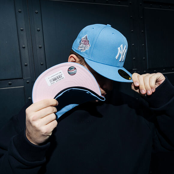 Kšiltovka New Era - MLB Seasonal 59FIFTY - NY Yankees - Sky Blue / Pink UV