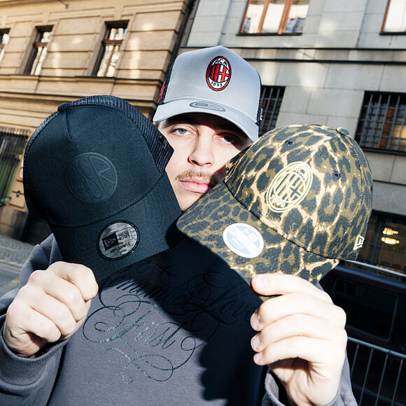 Dámská Kšiltovka New Era -  Leopard 9FORTY - Ac Milan - Brown