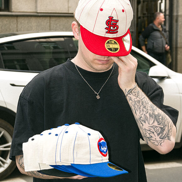 Kšiltovka New Era - MLB Retro Linen Pinstripe 59FIFTY Retro Crown - St. Louis Cardinals - Team Color