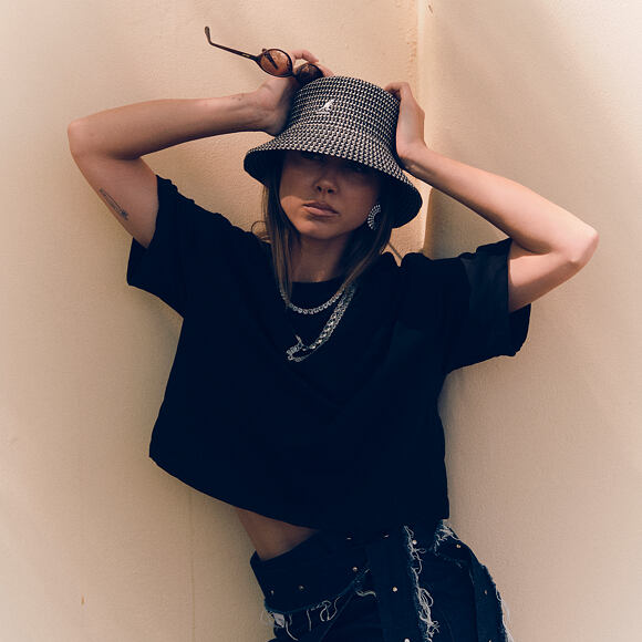 Klobouk Kangol - Grid Knit Bucket - Black