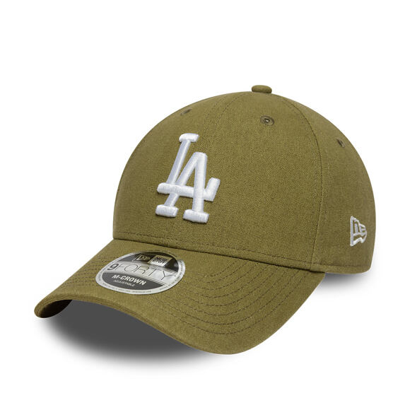 Kšiltovka New Era - MLB Linen 9FORTY M-CROWN - LA Dodgers - New Olive