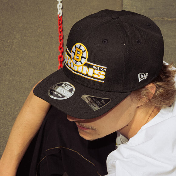Kšiltovka New Era - NHL Stated 9SEVENTY Stretch-Snap - Boston Bruins - Team Color