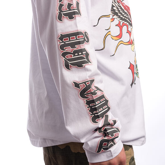 Triko s dlouým rukávem Ed Hardy - 1971 Tattoo Eagle Graphic  - Bright White