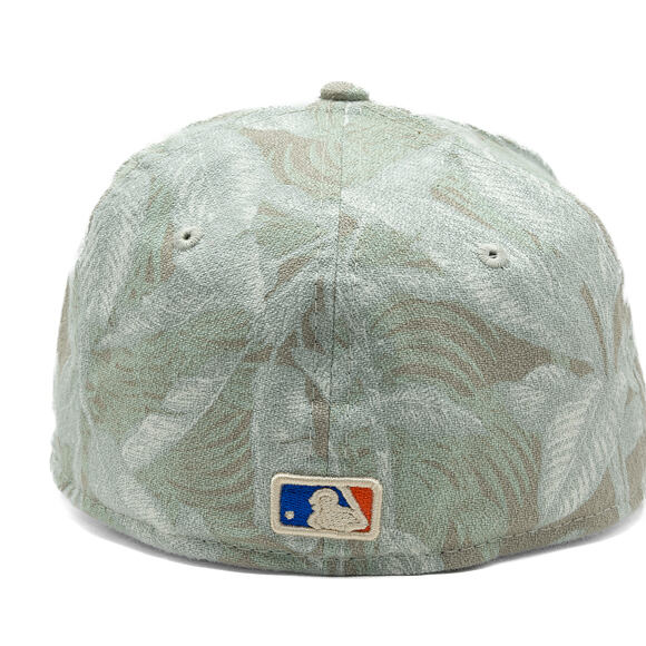 Kšiltovka New Era - MLB Three Looms "Leafy Palm" 59FORTY A-Frame - NY Mets - Stone