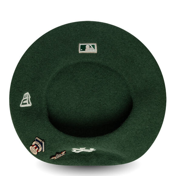 Baret New Era - MLB IMAGE DROP Retro Pin Beret - NY Yankees - Green