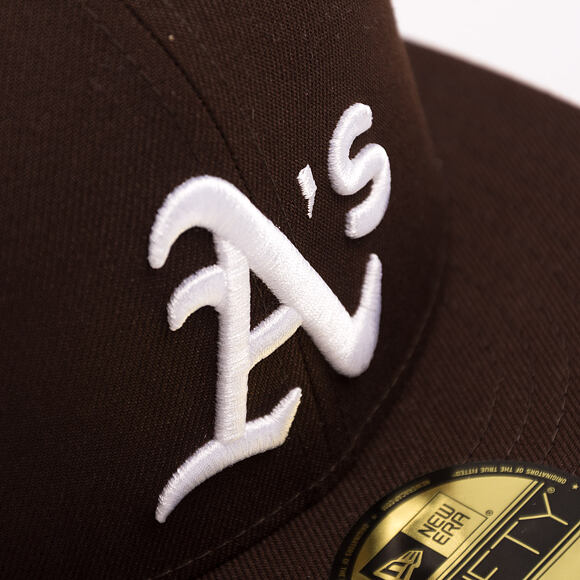 Kšiltovka New Era - MLB Seasonal 59FIFTY - Oakland Athletics - Burnt Wood - Brown