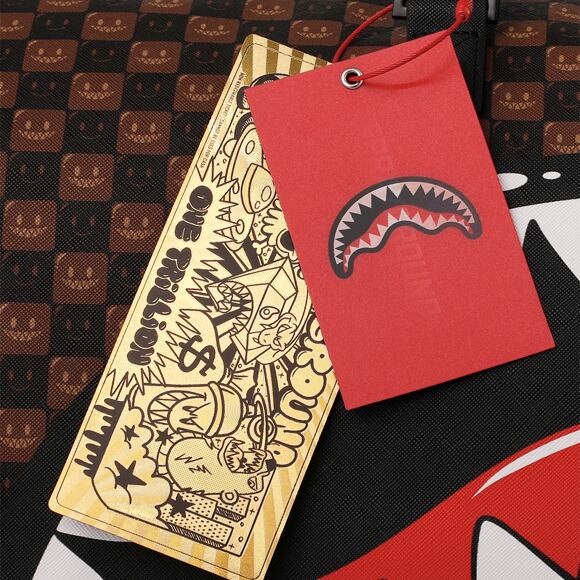Taška Sprayground - Sharks In Paris Wtf Bubble Brown Check Duffle