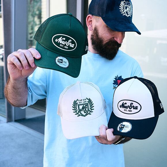 Dámská Kšiltovka New Era - Branded Velour 9FORTY M-CROWN A-Frame Trucker - Navy
