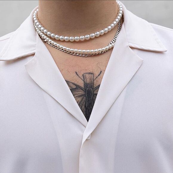 Řetízek Fainz - Big Pearl Chain - Silver