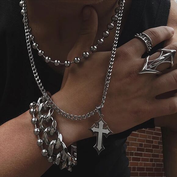 Náramek Fainz - Big Ball Bracelet - Silver