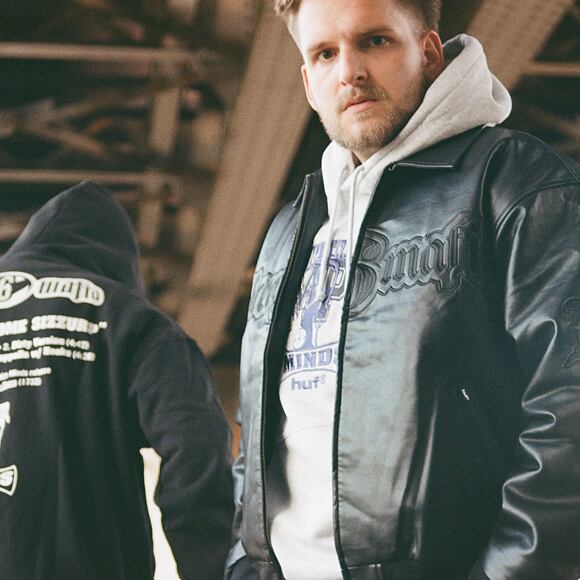 Mikina Huf - Three 6 Mafia Heavyweight Hoodie - Black