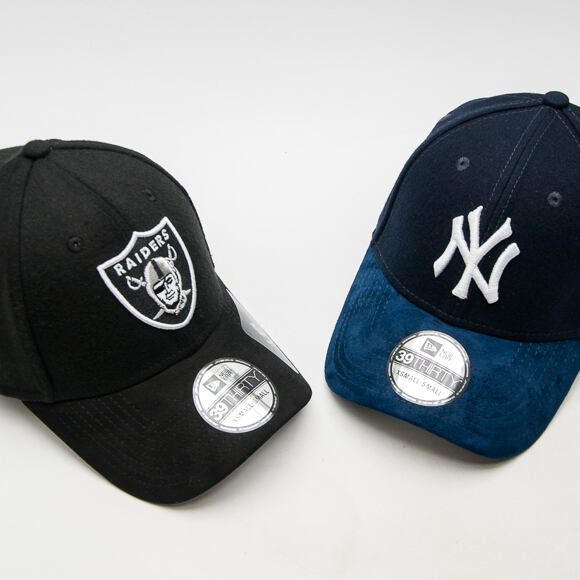 Kšiltovka New Era Team Melton Suede Oakland Raiders Black 39THIRTY Stretchfit