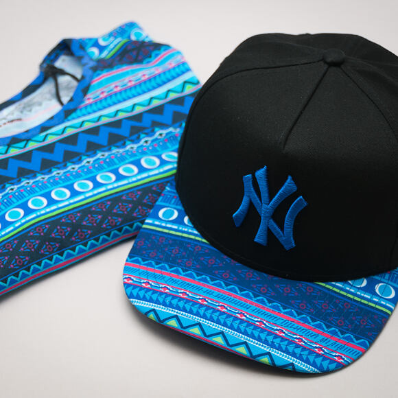 Triko New Era Native AOP Tee Blue Azure
