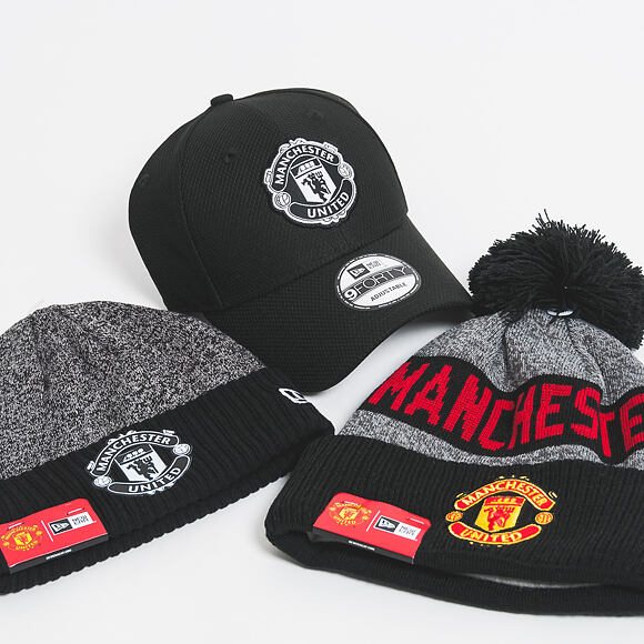 Kulich New Era Crown Bobble Knit Manchester United Black