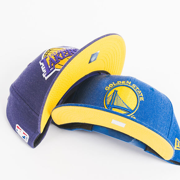 Kšiltovka New Era Team Heather Golden State Warriors 9FIFTY Heather Light Royal/Yellow Snapback