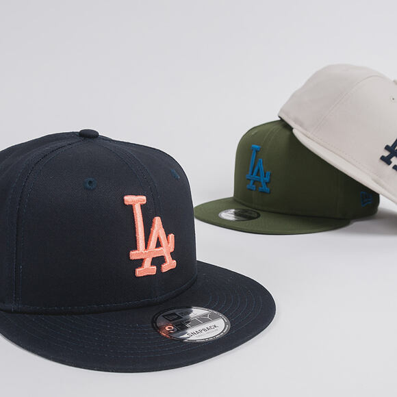 Kšiltovka New Era League Essential Los Angeles Dodgers 9FIFTY Snapback Stone / Navy