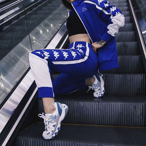 Tepláky Kappa Banda 10 Alen Blue Royal/White