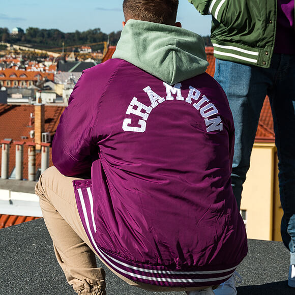 Bunda Champion Bomber Jacket Purple/White