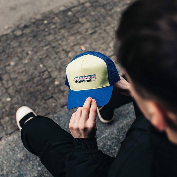 Kšiltovka Pink Dolphin Electric Waves Trucker Yellow Snapback