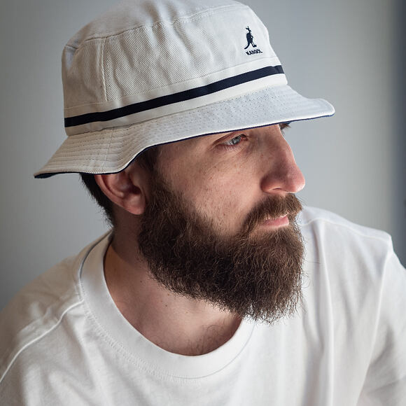 Klobouk Kangol Stripe Lahinch White