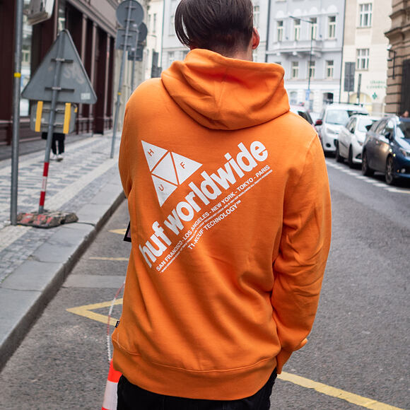 Mikina HUF Peak 3.0 Hoodie Russet Orange