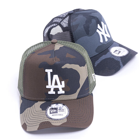Kšiltovka New Era 9FORTY Trucker Los Angeles Dodgers Camo Essential