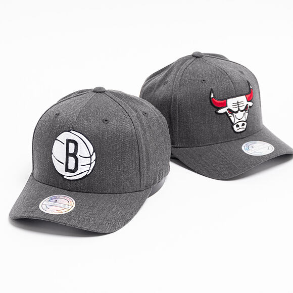 Kšiltovka Mitchell & Ness Brooklyn Nets 715 Charcoal Heather Team Pop