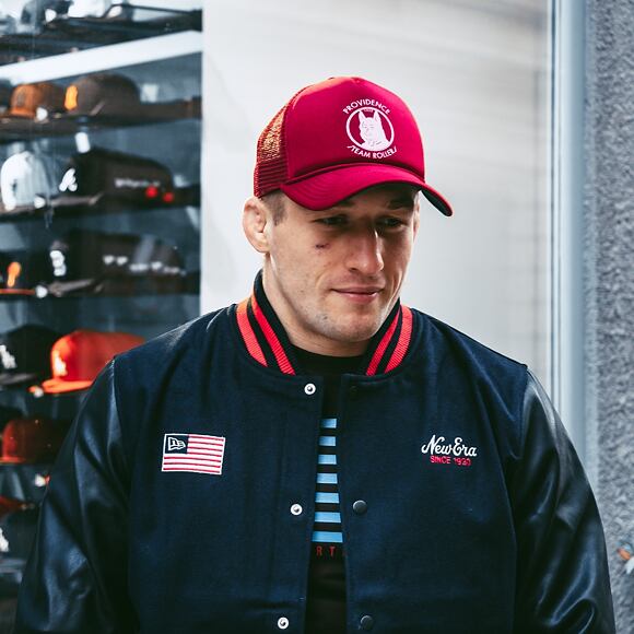 Kšiltovka New Era 9FORTY Trucker Historic Providence Steam Rollers Cardinal Snapback