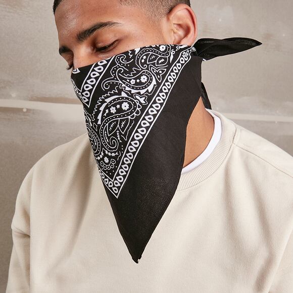 Šátek Urban Classic TB4068 Bandana Black / White