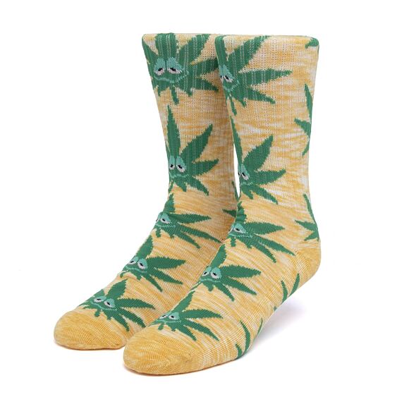Ponožky HUF Melange Green Buddy Plantlife Sock Yellow