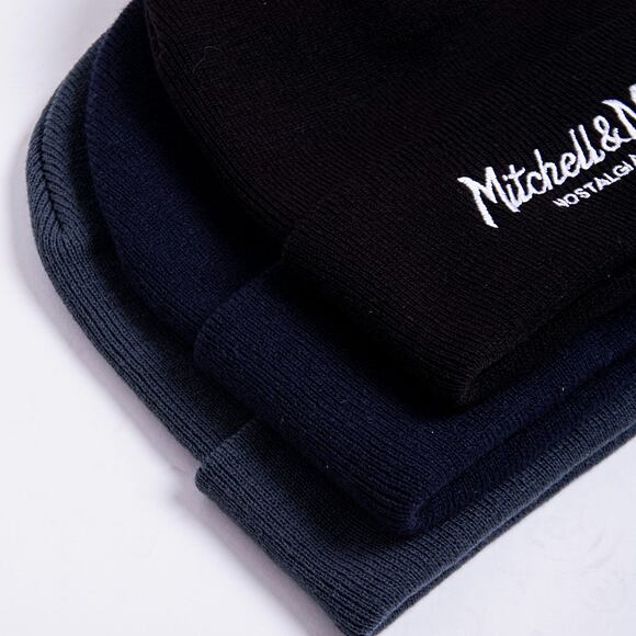 Kulich Mitchell & Ness Branded Pinscript Cuff Knit Black / White