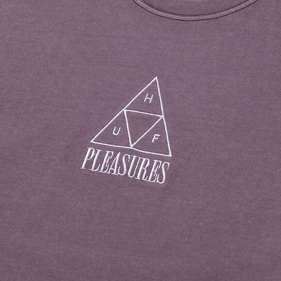 Triko HUF × Pleasures Dyed T-Shirt Purple