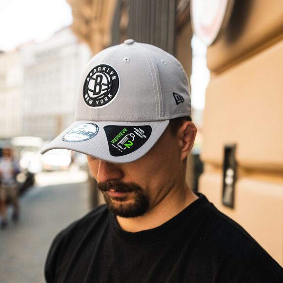 Kšiltovka New Era 9FORTY NBA Grayscale Brooklyn Nets Strapback Gray