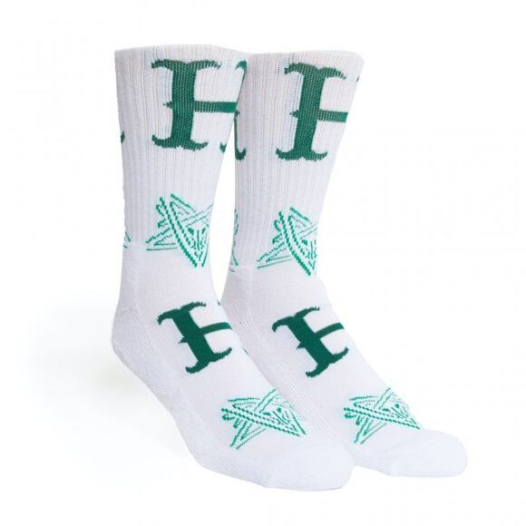 Ponožky HUF × Thrasher Duality Sock White