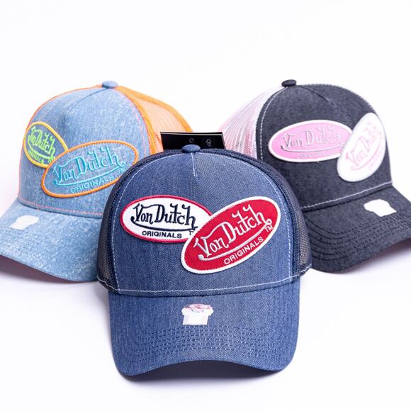 Kšiltovka Von Dutch Russel Trucker Denim Denim/Navy