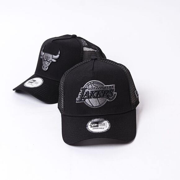 Kšiltovka New Era - NBA Black on Black 9FORTY Trucker - Chicago Bulls - Black