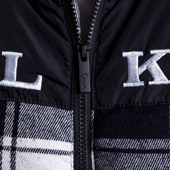 Bunda Karl Kani Retro Block Flannel Puffer Jacket black/white