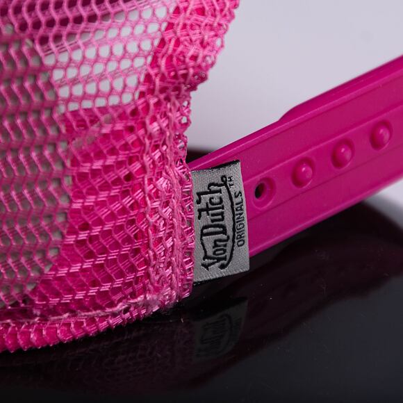 Kšiltovka Von Dutch Boston Trucker Cotton Twill White/Pink