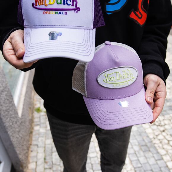 Kšiltovka Von Dutch Fargo Trucker Cotton Twill White/Purple