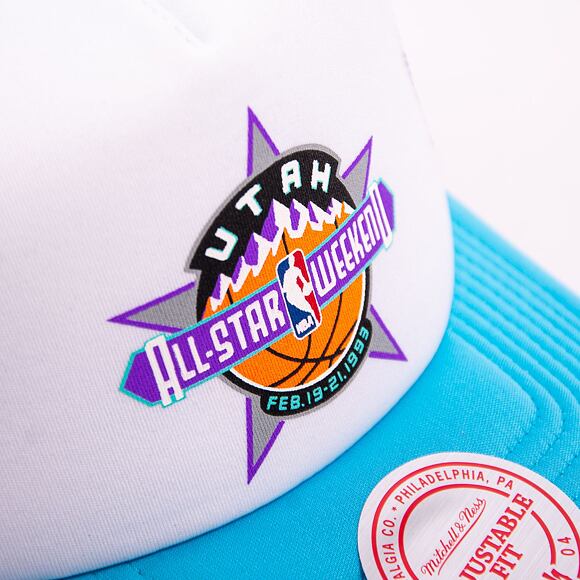 Kšiltovka Mitchell & Ness NBA Party Time Trucker Snapback Hwc Utah Jazz White